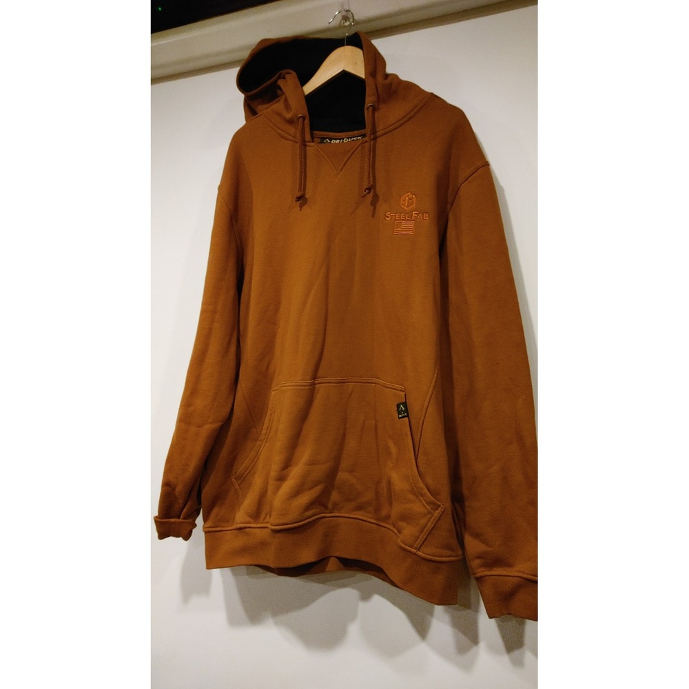 Dri-Duck Hoodie Mens XL Rust Excellent SteelFab Logo Thermal Hood Workwear